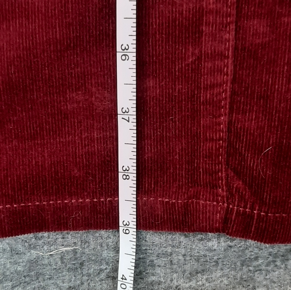 Talbots Pants Womans 10P Red Burgundy Corduroy Straight Leg Classic Workwear - Picture 6 of 13